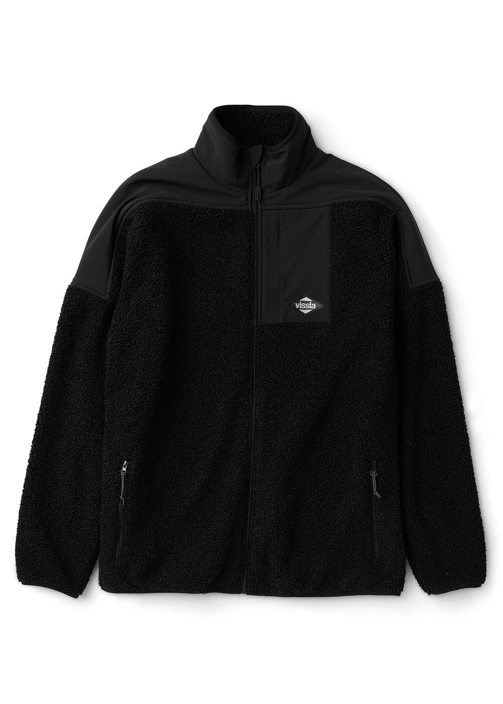 Vissla Kenny Pile Eco Fleece Jacket in Black for Men