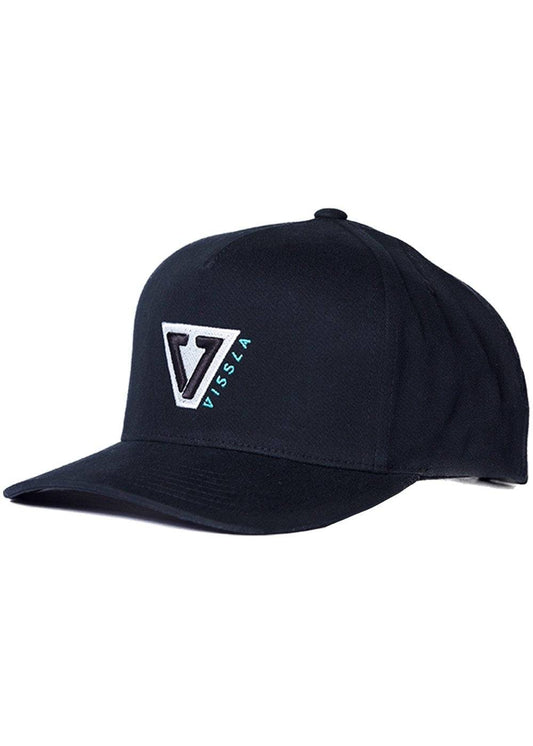 Vissla Team 5-Panel Snapback Cap in Black for Men