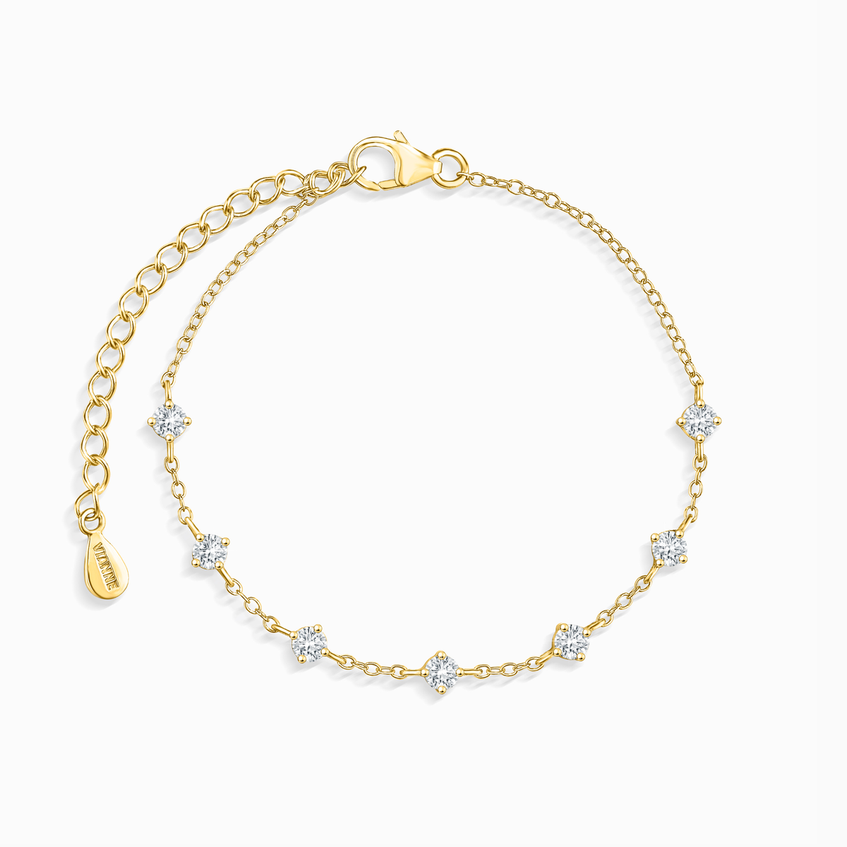 Vianne Jewellery Moissanite Tennis Bracelet in 18k Gold Vermeil