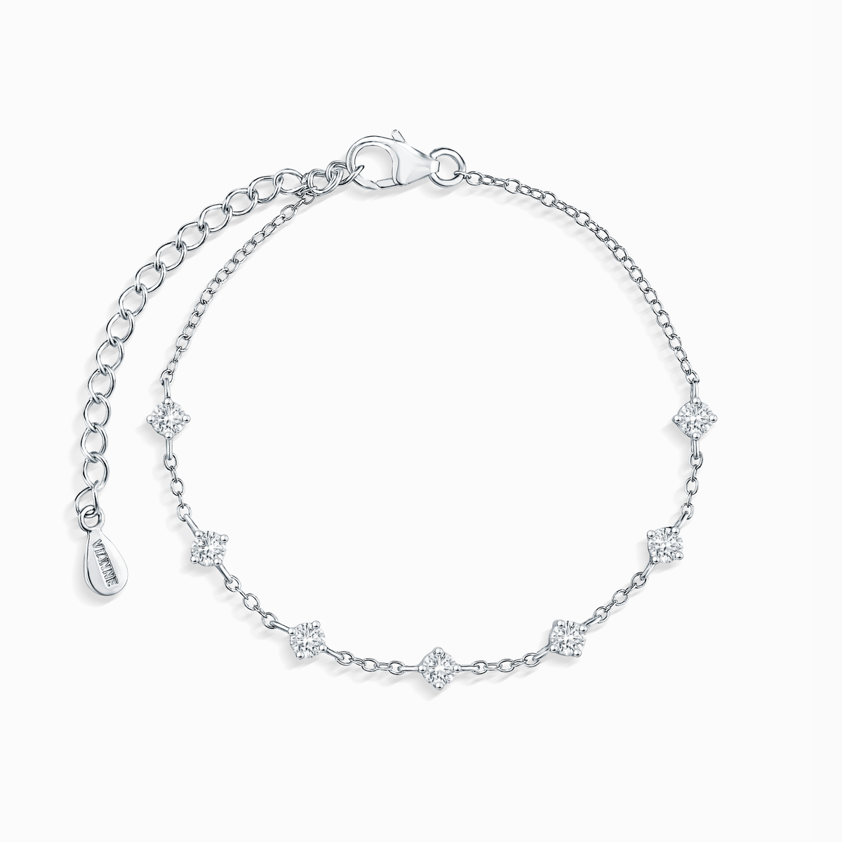 Vianne Jewellery Moissanite Tennis Bracelet in Sterling Silver