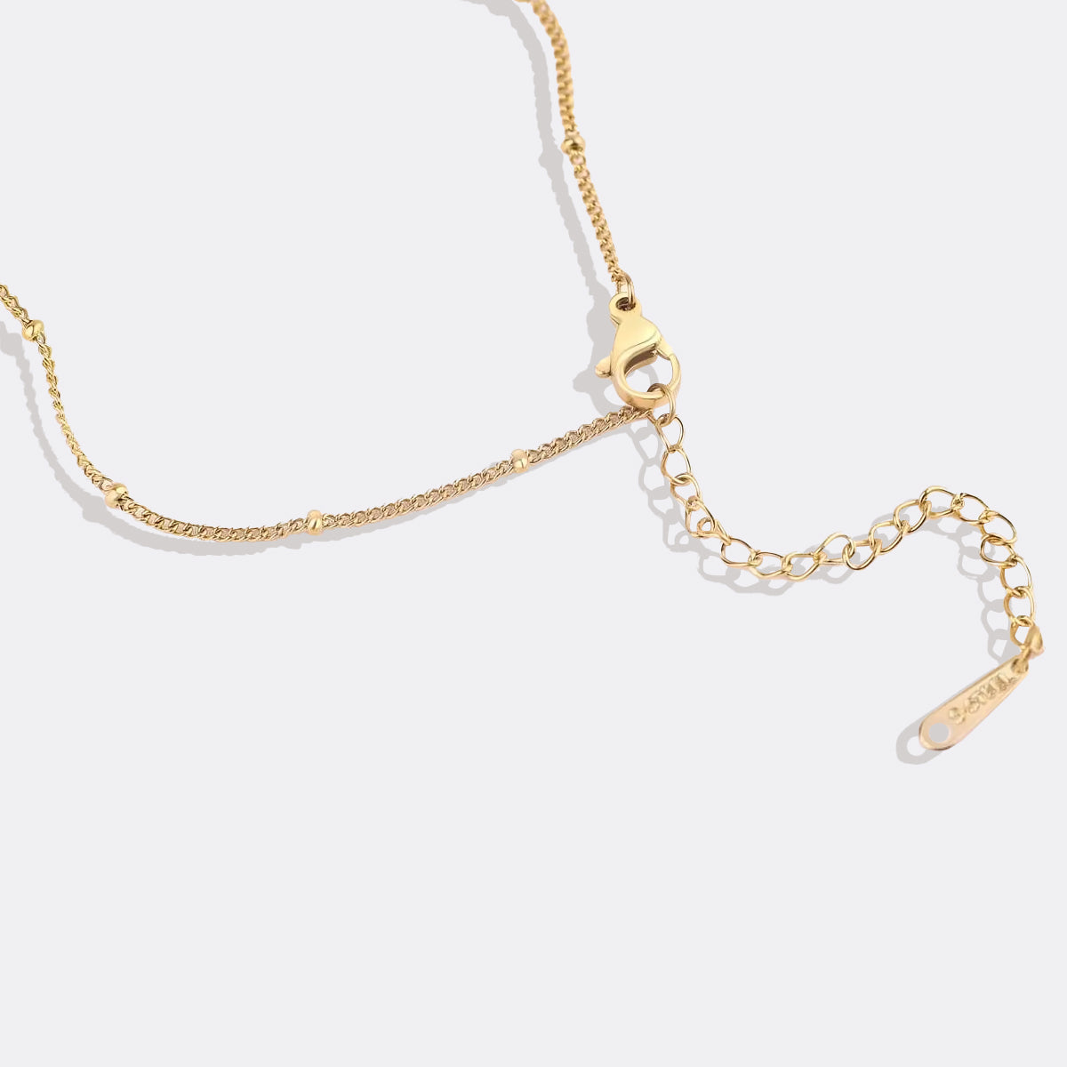 Savaé Design Mother of Pearl Heart Initial Necklace