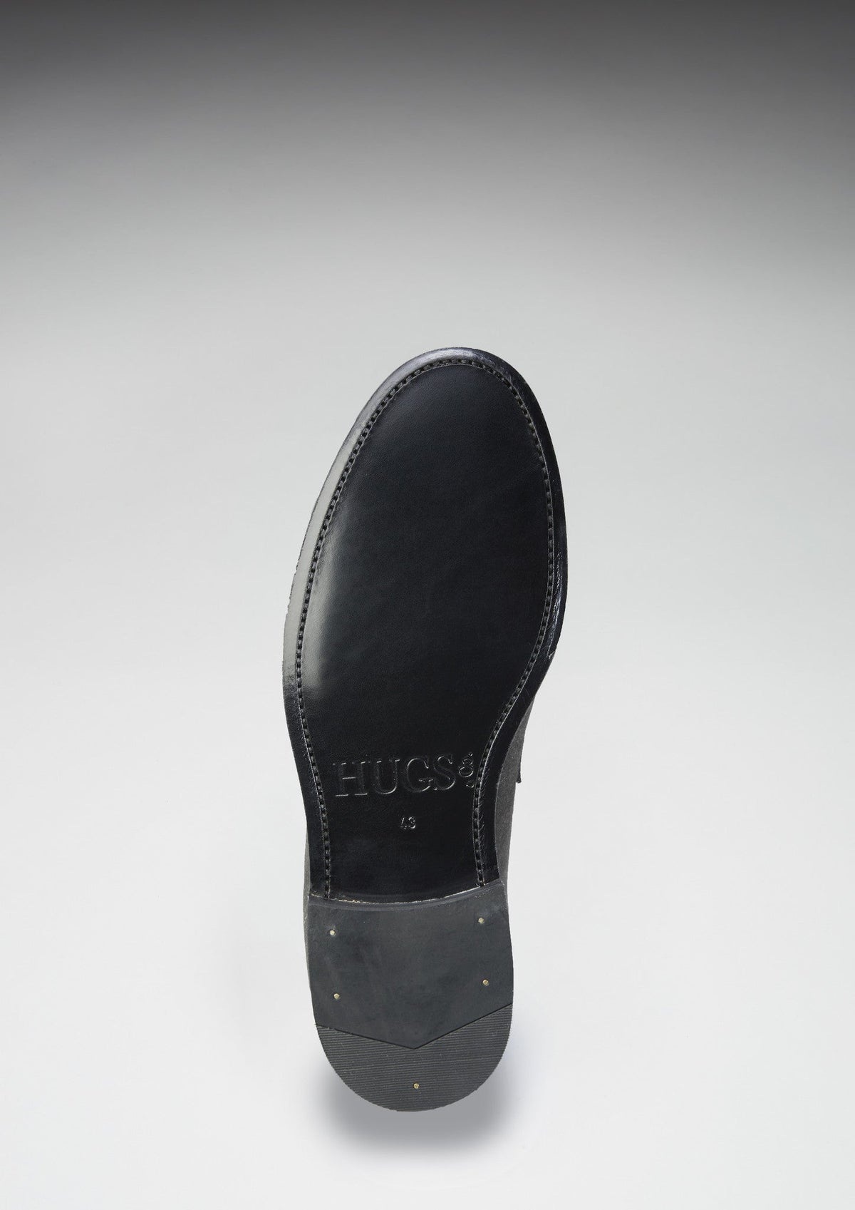 Hugs & Co. Slate Grey Suede Loafers with Goodyear Welted Leather Sole