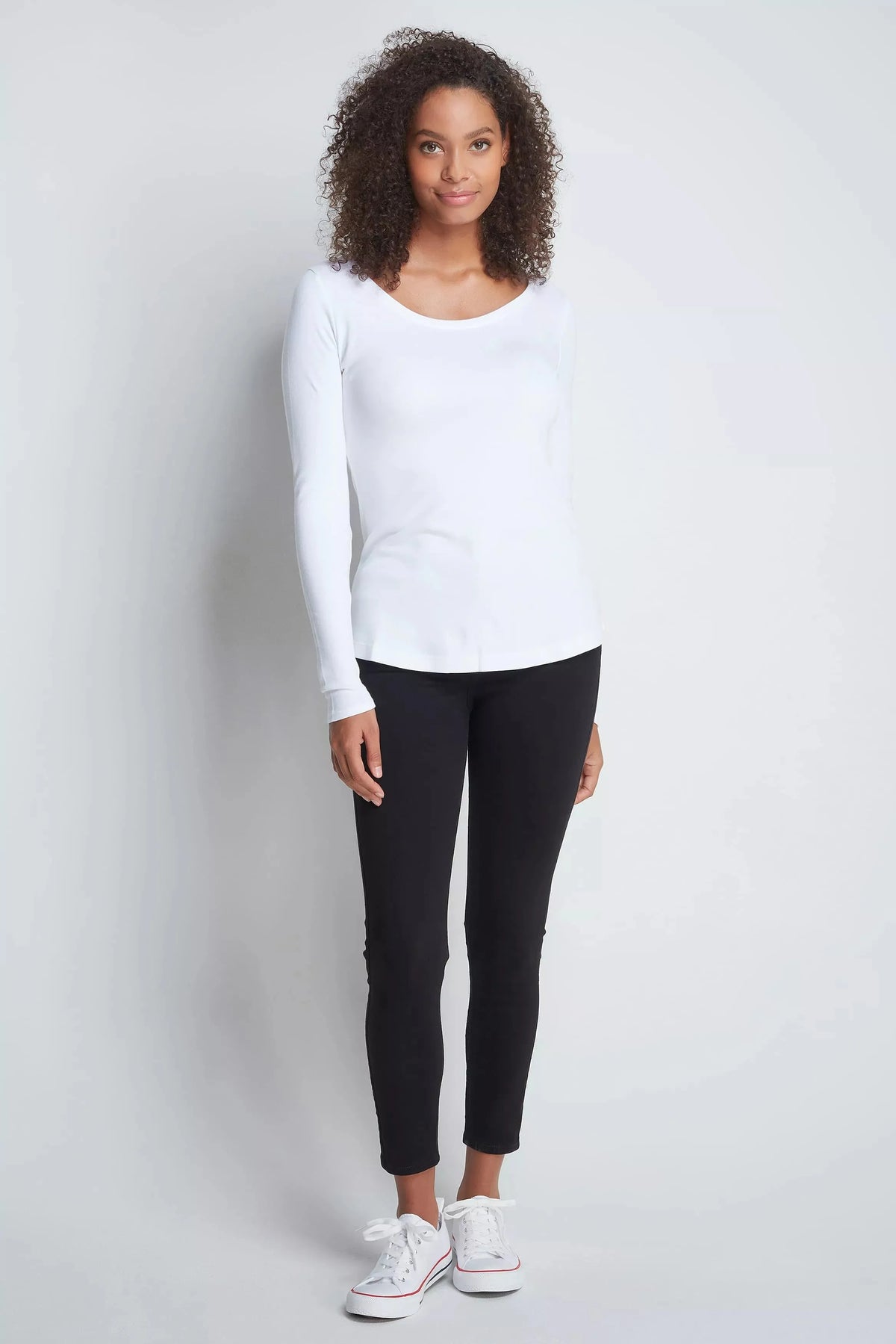Lavender Hill Clothing Long Sleeve Cotton Modal Scoop Neck T-Shirt