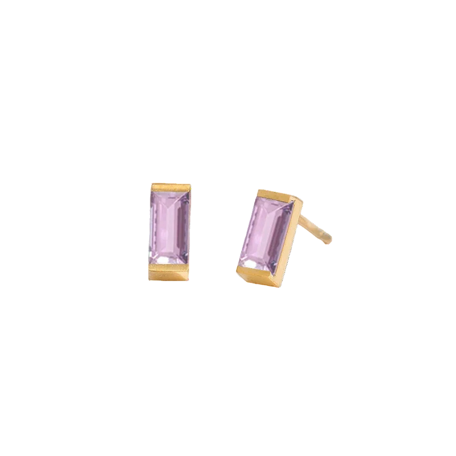 Savaé Design Rectangle Birthstone Earrings