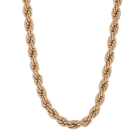 Savaé Design 18K Gold Spiral Twist Rope Chain Necklace
