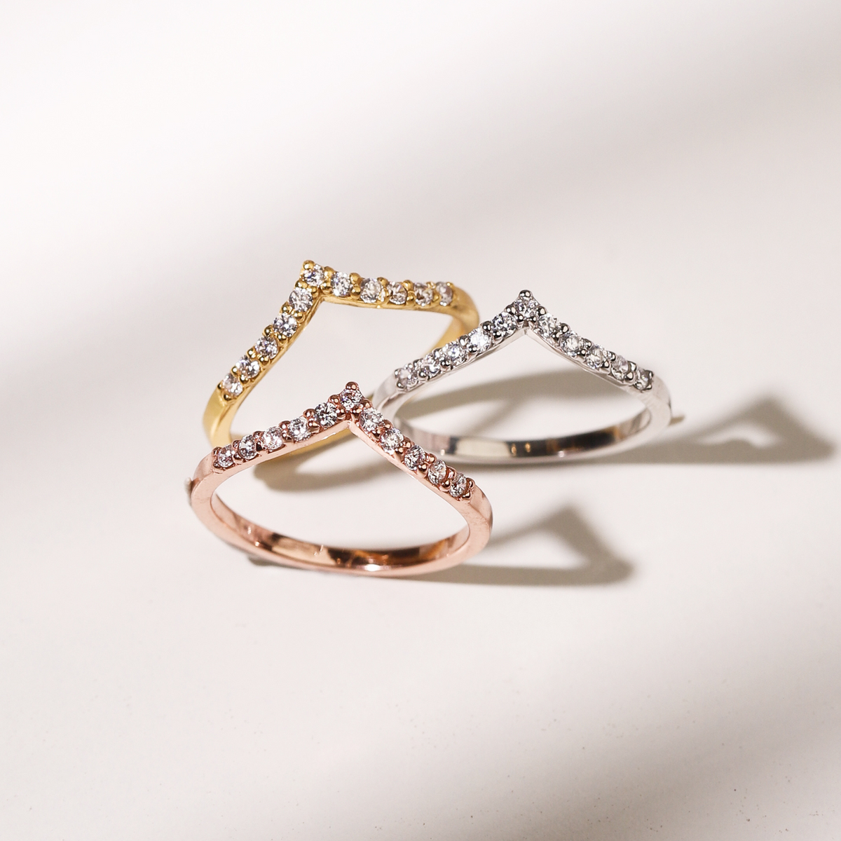 Vianne Jewellery Wishbone Curved Eternity Ring in 18k Gold Vermeil