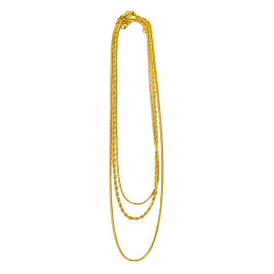 Savaé Design 18K Gold Plated Layered Chain Necklace