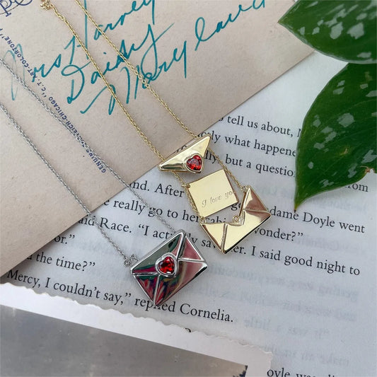 Savaé Design Envelope Heart Pendant Necklace