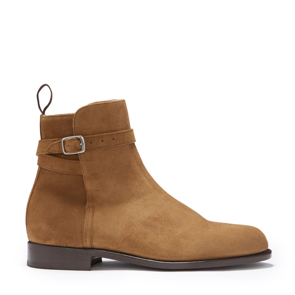 Hugs & Co. Tobacco Suede Jodhpur Boots with Goodyear Welted Leather Sole