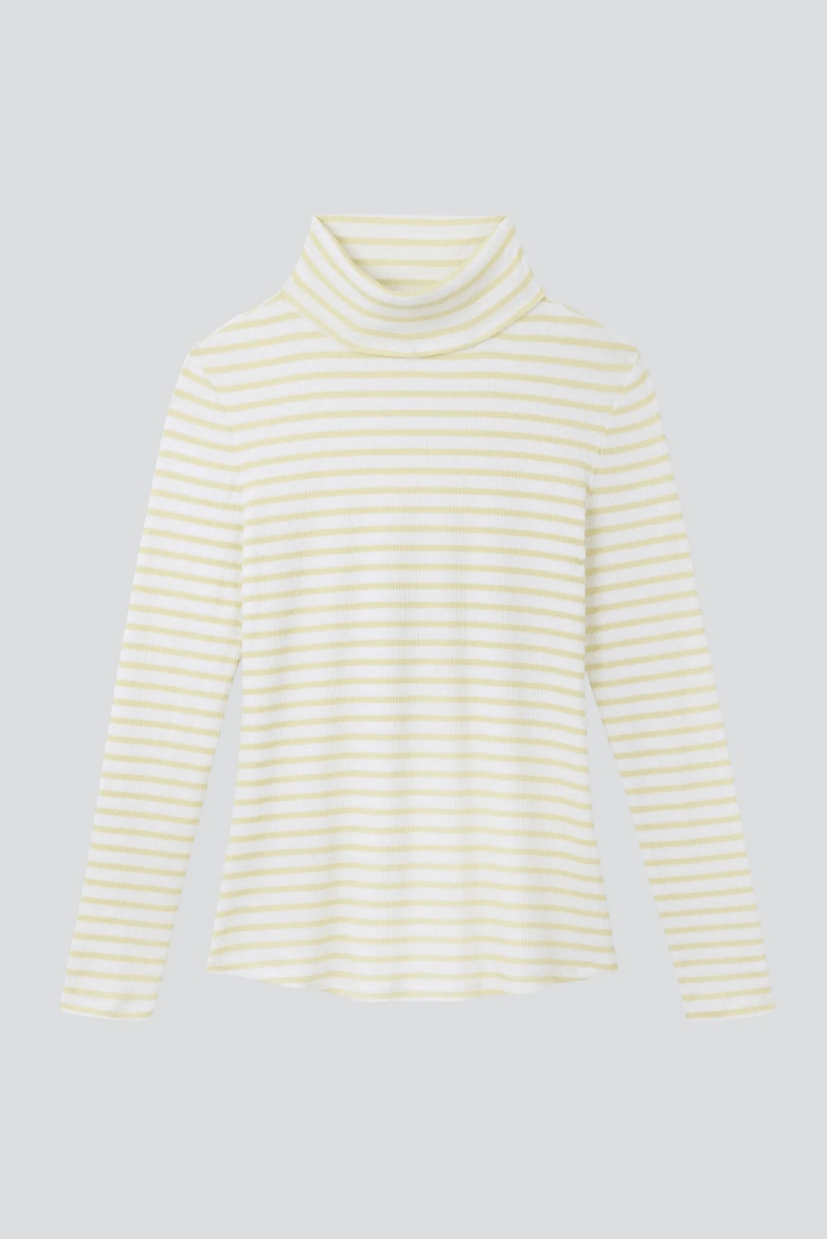Lavender Hill Clothing Long Sleeve Striped Cotton Roll Neck Top