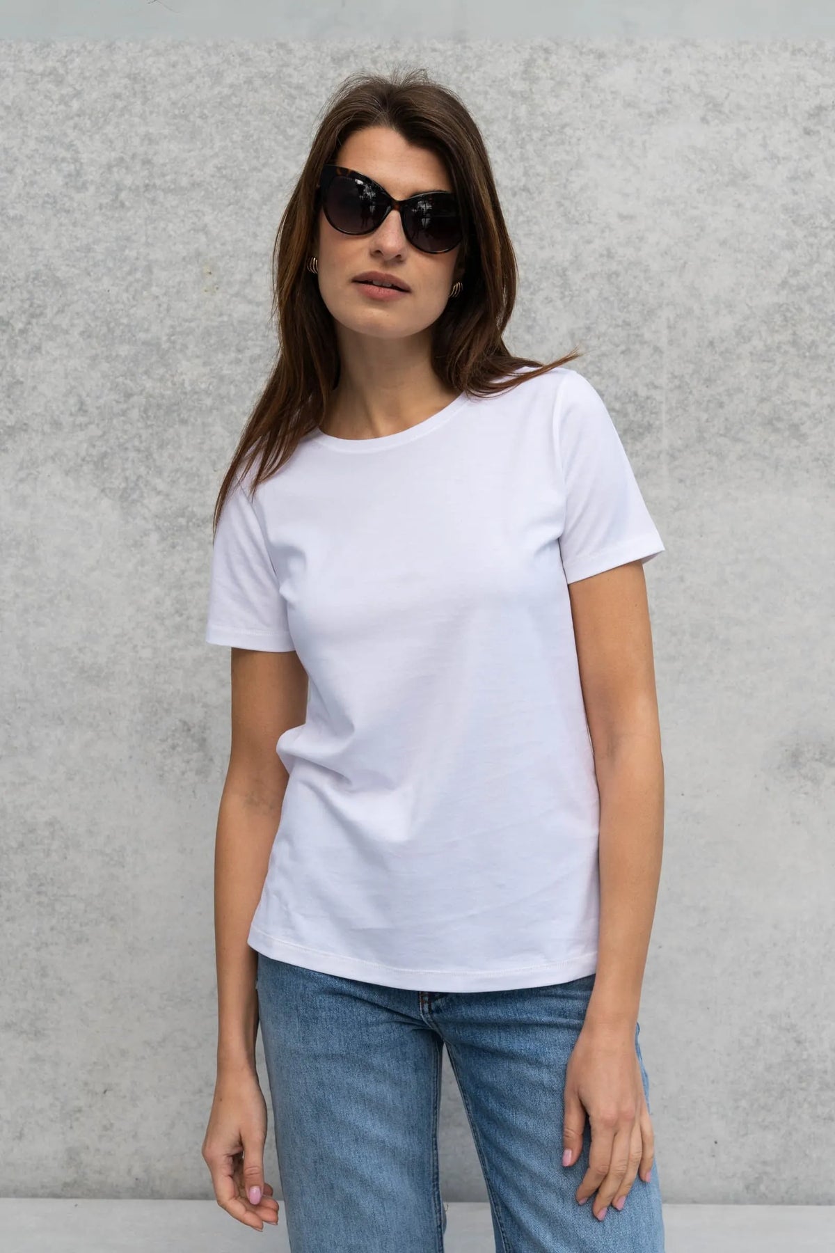 Lavender Hill Clothing Supima Cotton Crew Neck T-Shirt in White