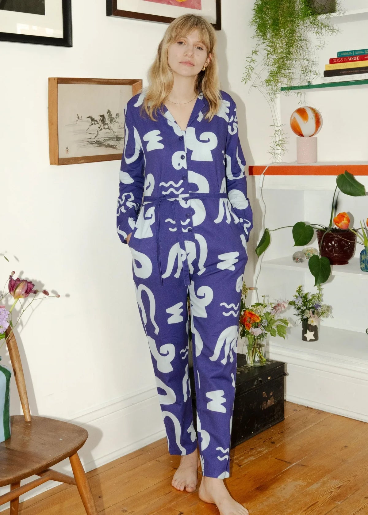 Wild Clouds Organic Cotton & Linen Jumpsuit