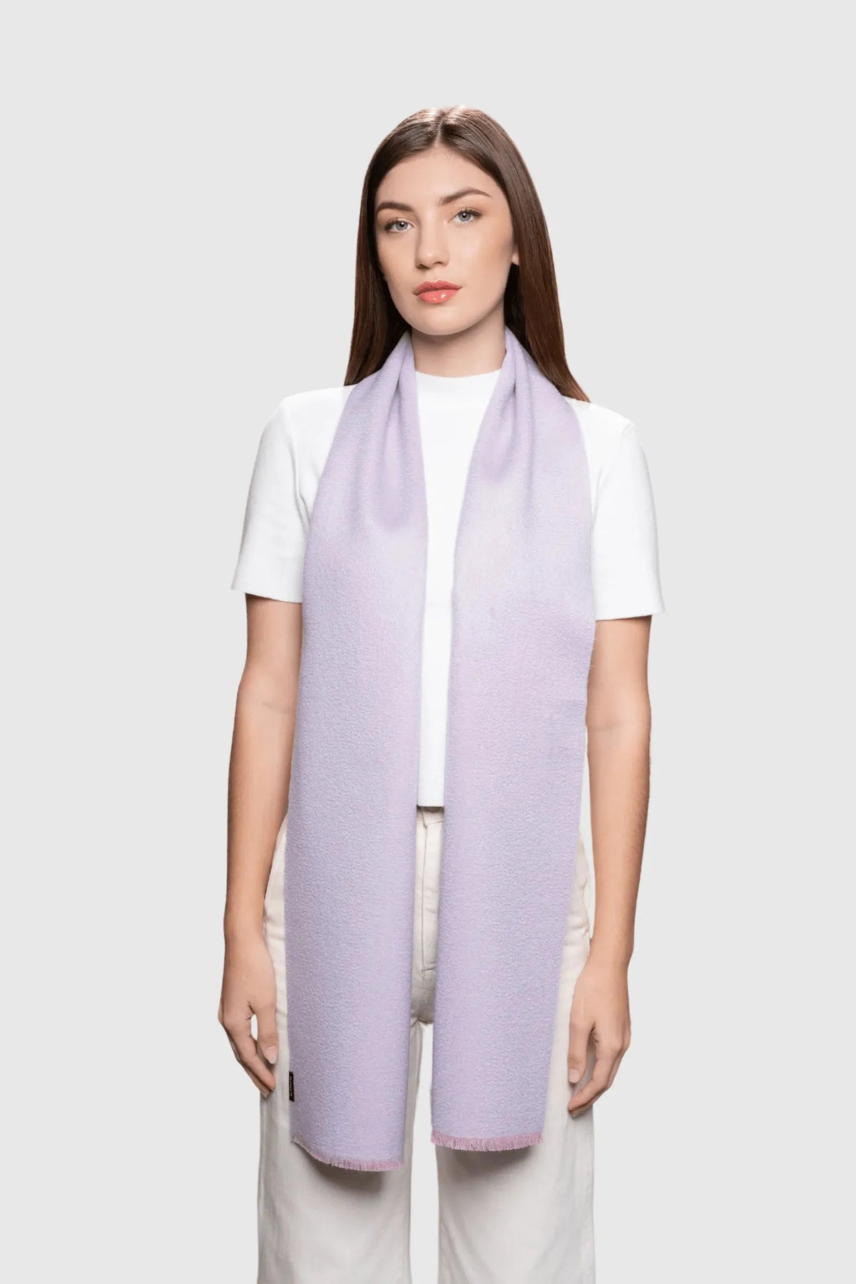 Lavender Hill Clothing Two Tone Baby Suri Alpaca Reversible Scarf
