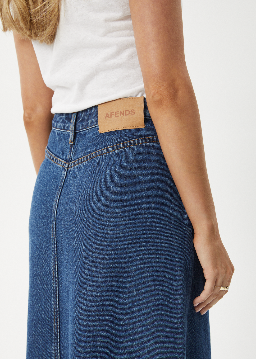 Afends Chichi Denim Midi Skirt