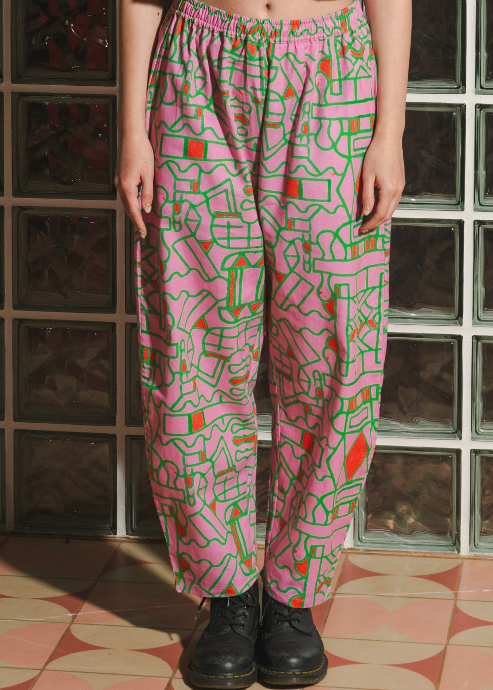 Wild Clouds Organic Cotton and Linen Balloon Trousers
