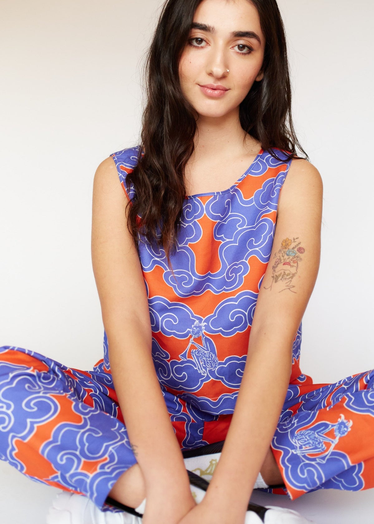 Wild Clouds Organic Cotton & Linen Two-Way Tank