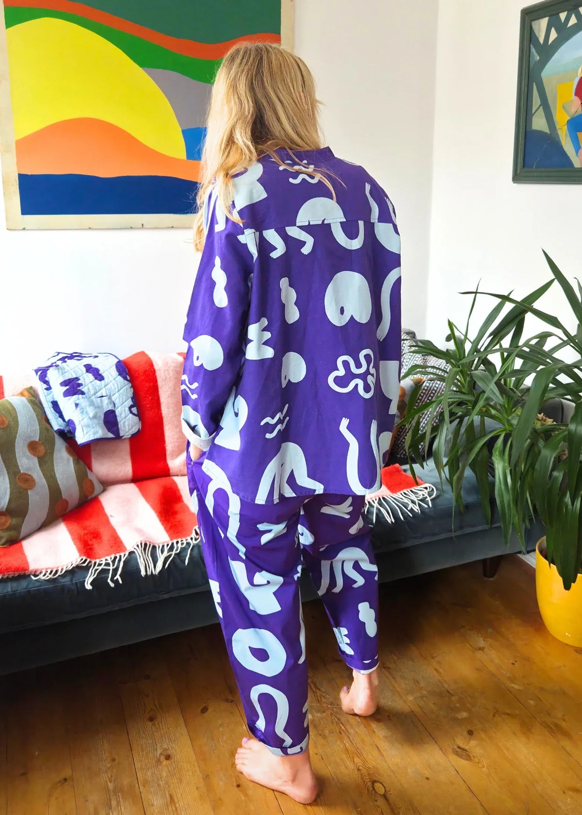 Wild Clouds Organic Cotton and Linen Balloon Trousers