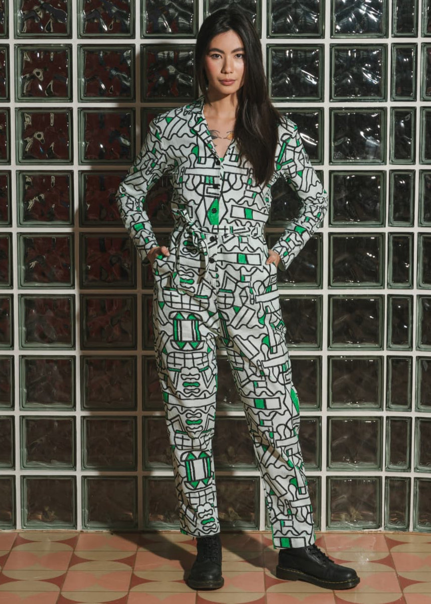 Wild Clouds Organic Cotton & Linen Jumpsuit