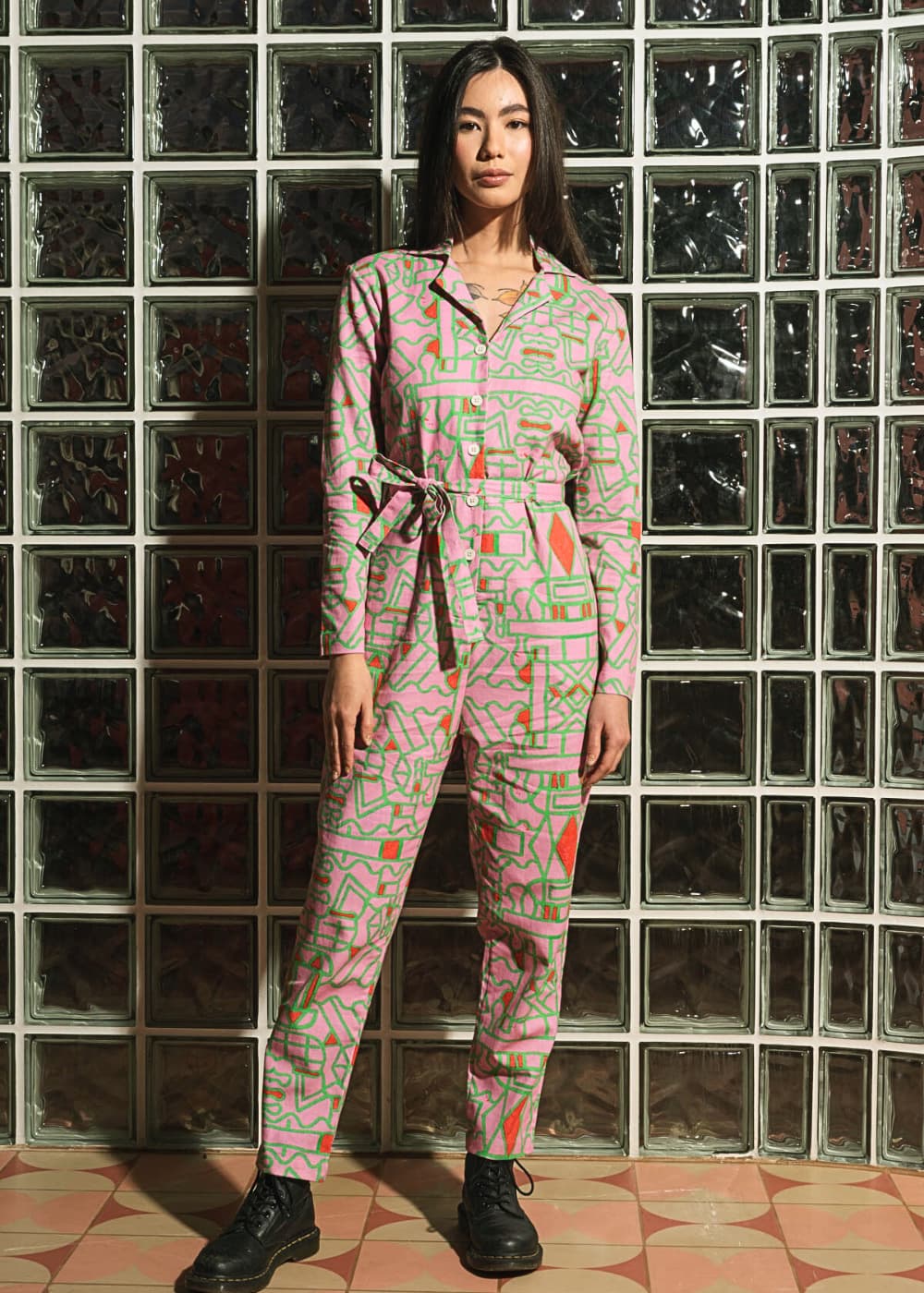 Wild Clouds Organic Cotton & Linen Jumpsuit