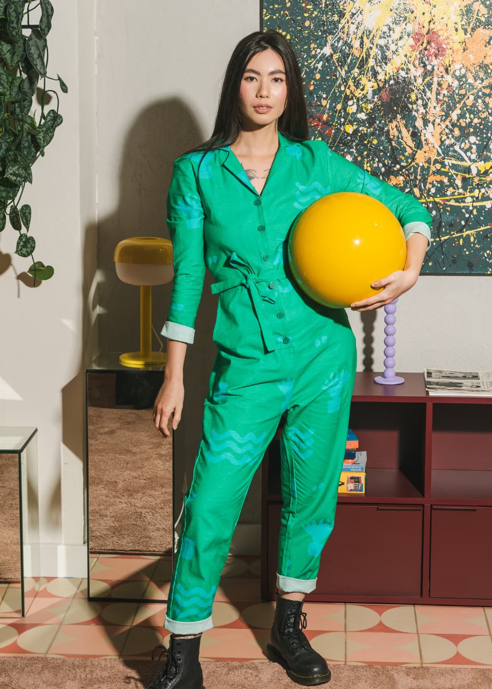 Wild Clouds Organic Cotton & Linen Jumpsuit