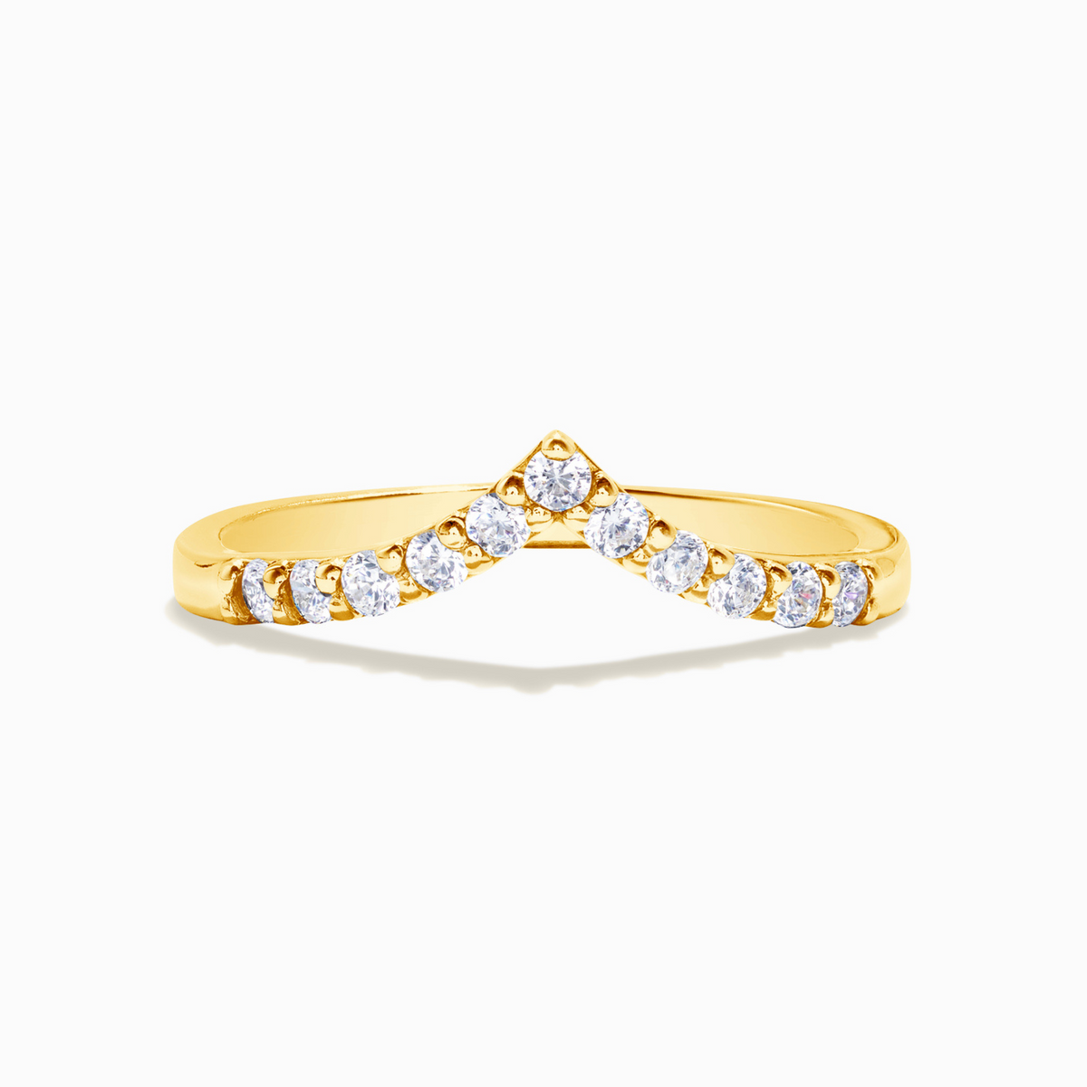 Vianne Jewellery Wishbone Curved Eternity Ring in 18k Gold Vermeil