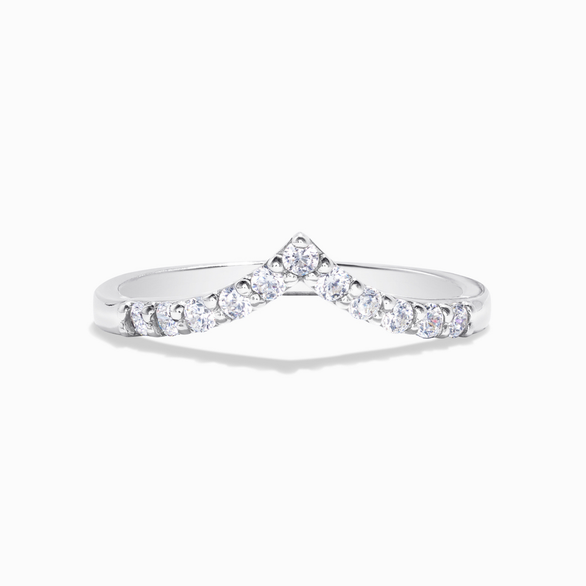Vianne Jewellery Wishbone Curved Eternity Ring in Sterling Silver