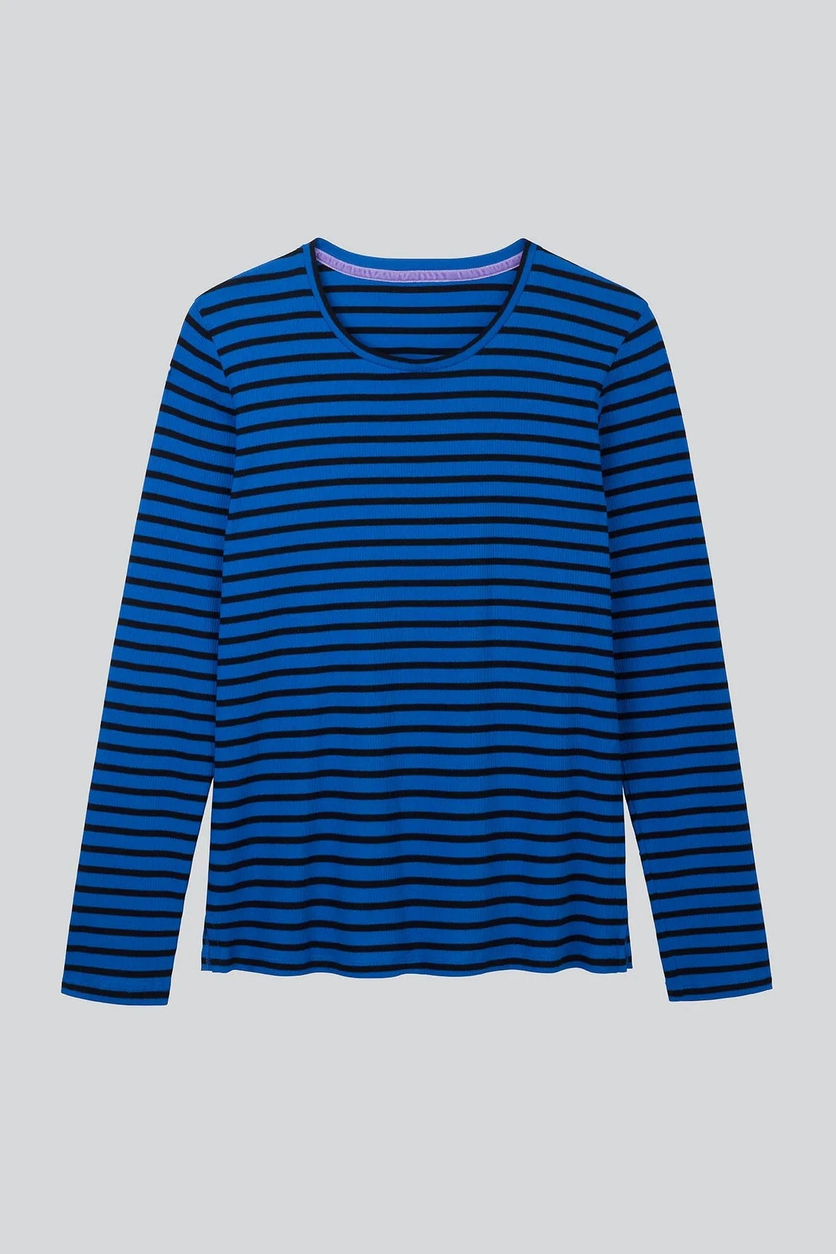 Lavender Hill Clothing Long Sleeve Striped Crew Neck T-Shirt