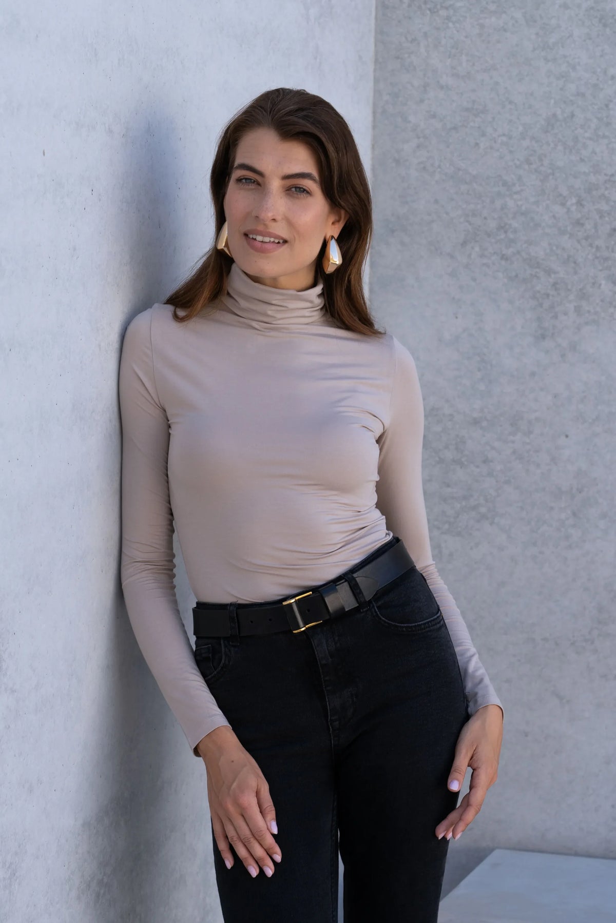 Lavender Hill Clothing Roll Neck Top in TENCEL™ Micro Modal
