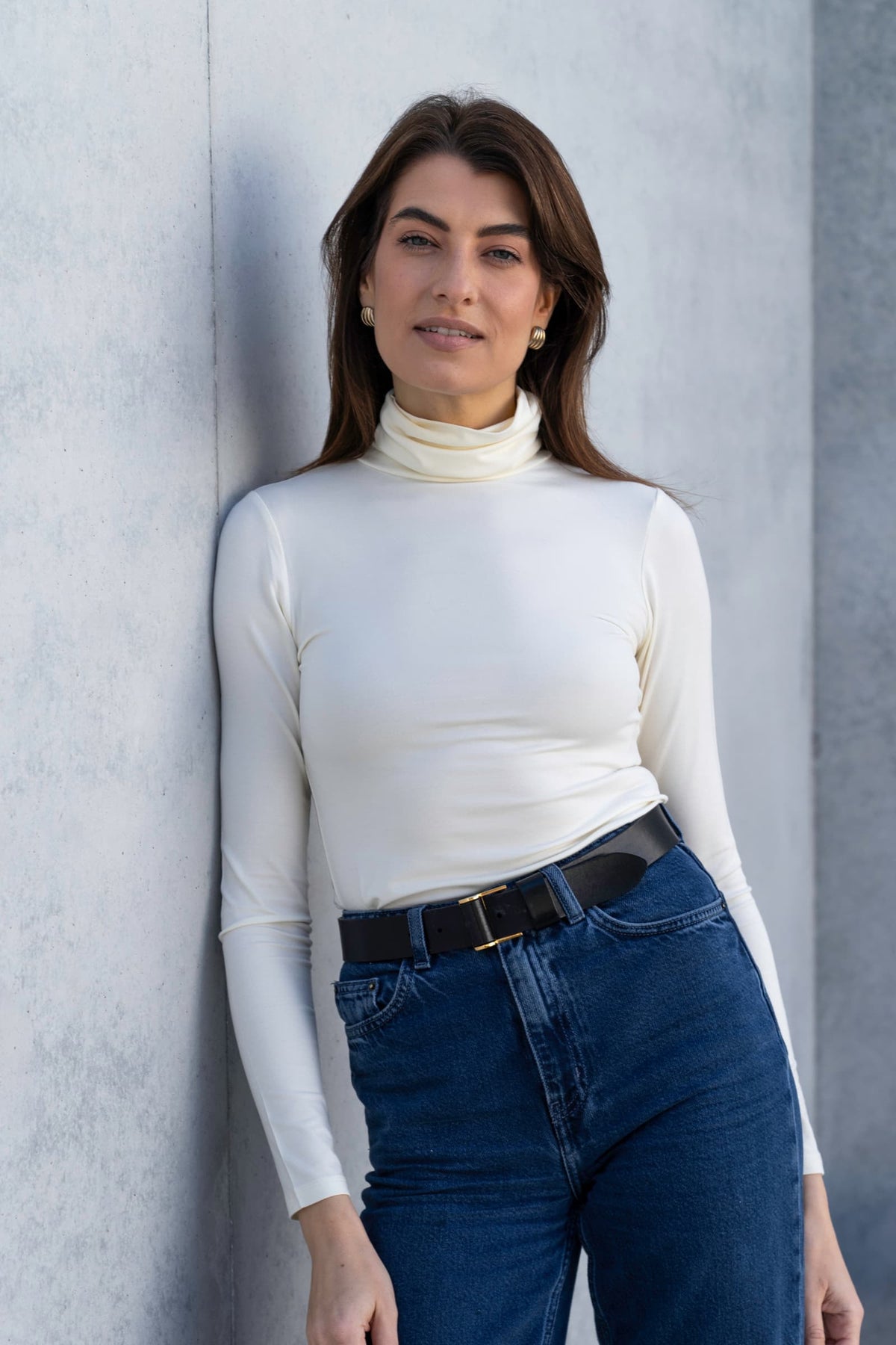 Lavender Hill Clothing Roll Neck Top in TENCEL™ Micro Modal