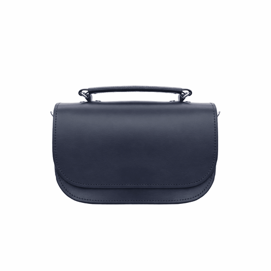 Aura Handmade Leather Bag – Navy Blue - Bascora