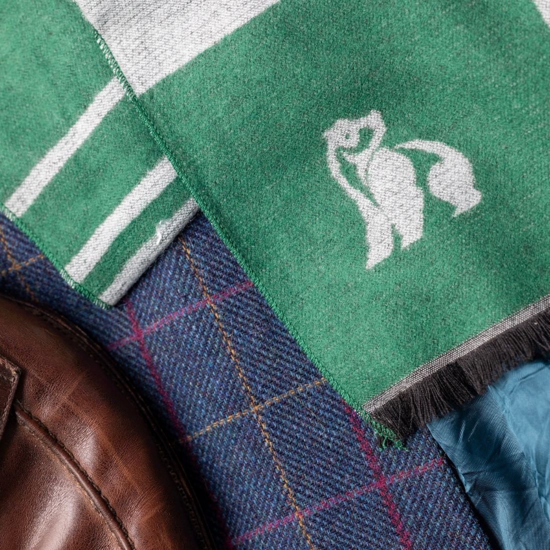 Bamboo Scarf – Green Check - Bascora