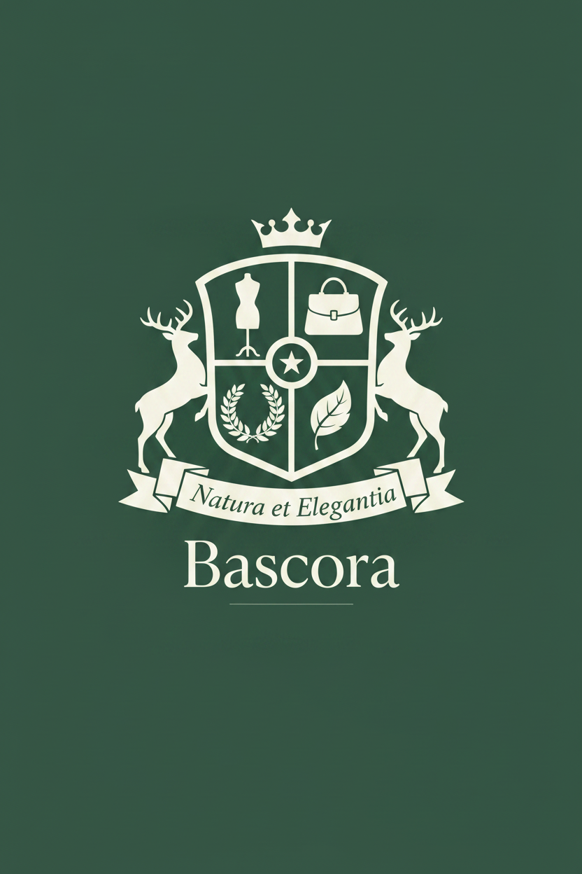 Bascora Crest Inverted - Cream on Green