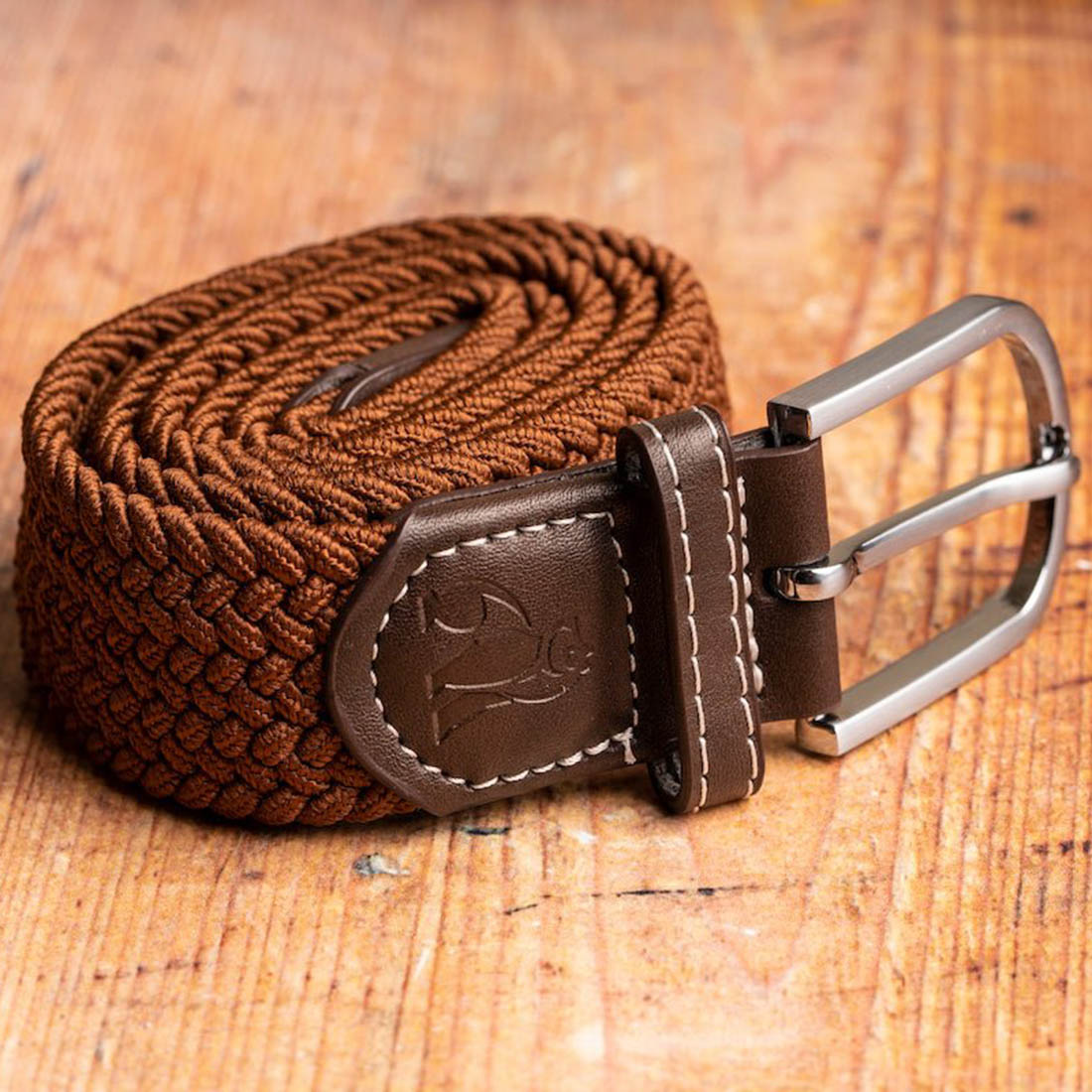 Swole Panda Recycled Woven Belt in Brown