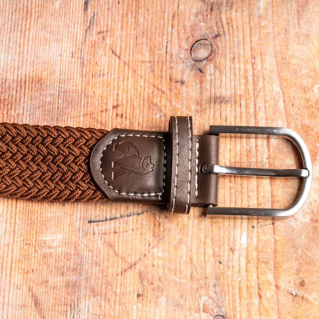 Swole Panda Recycled Woven Belt in Brown