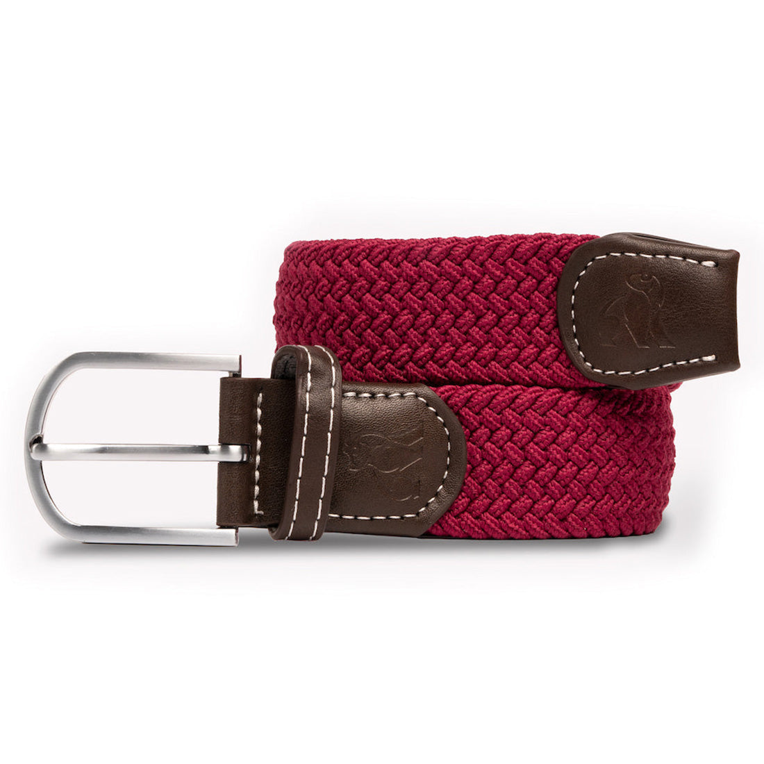 Swole Panda Recycled Woven Belt in Burgundy