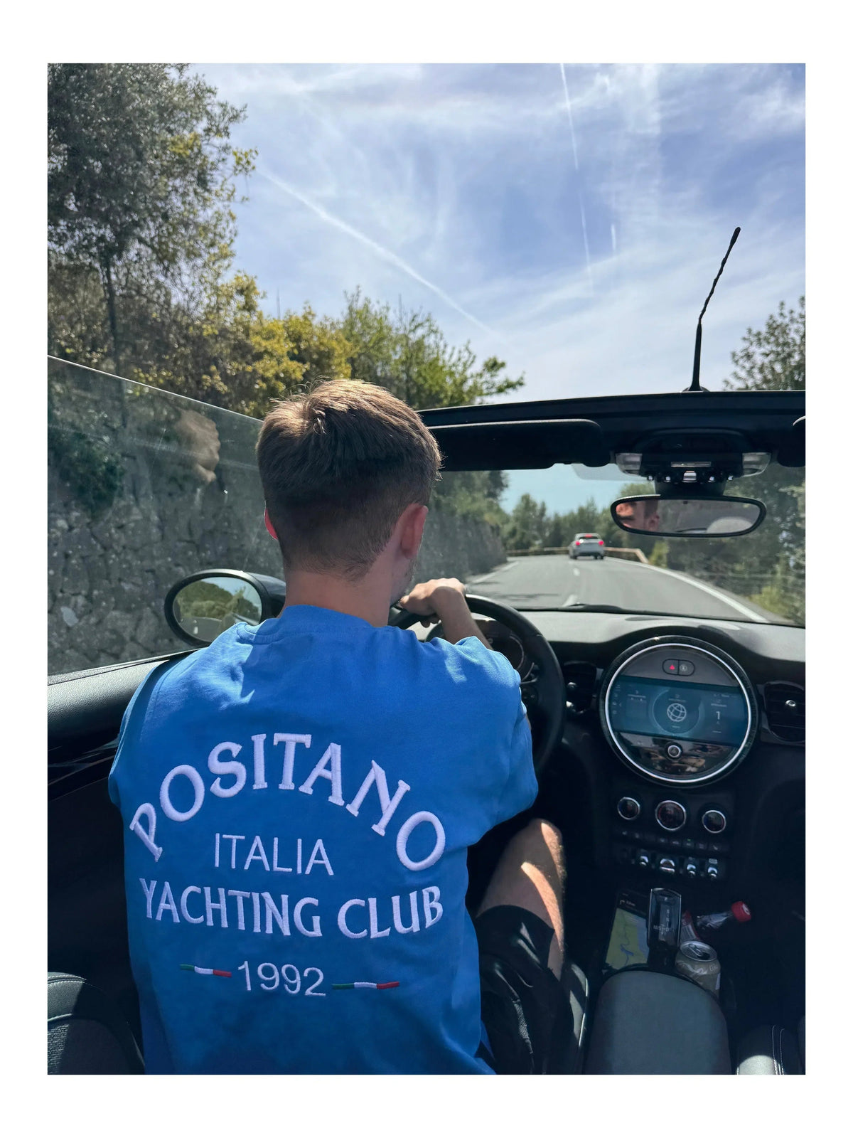 Blue Positano Big Logo T-Shirt - Bascora