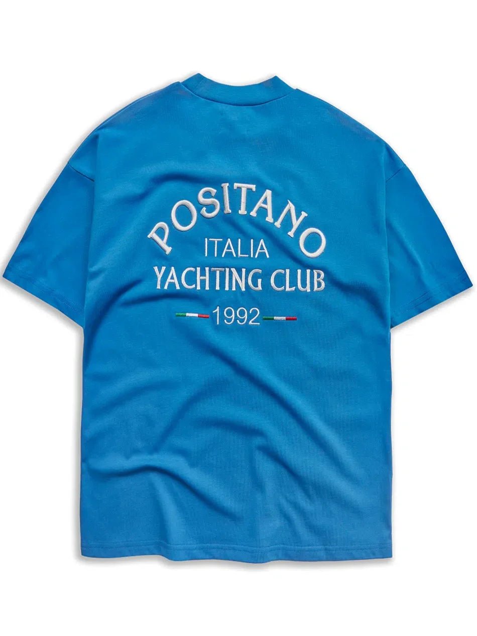 Blue Positano Big Logo T-Shirt - Bascora