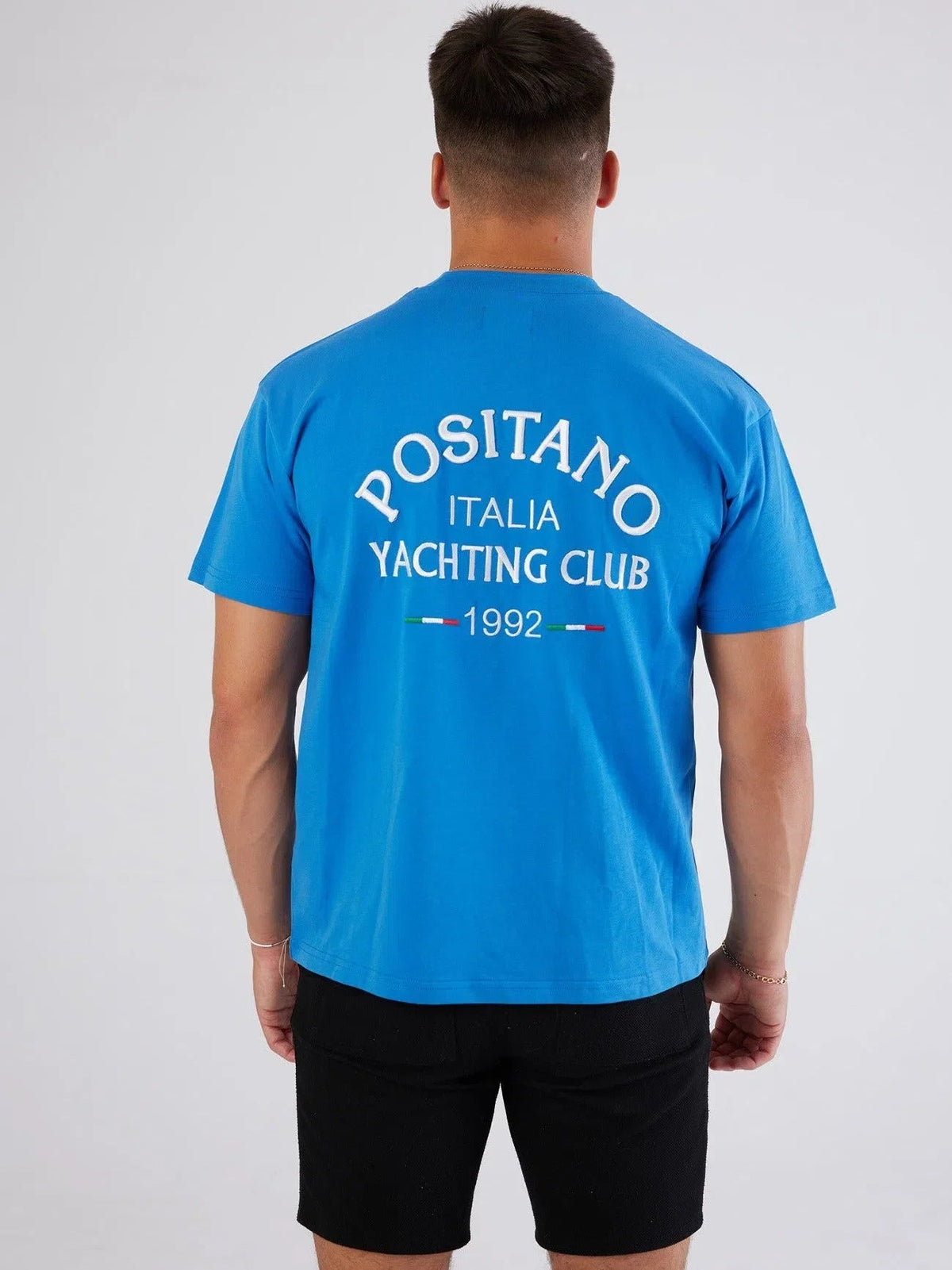 Blue Positano Big Logo T-Shirt - Bascora
