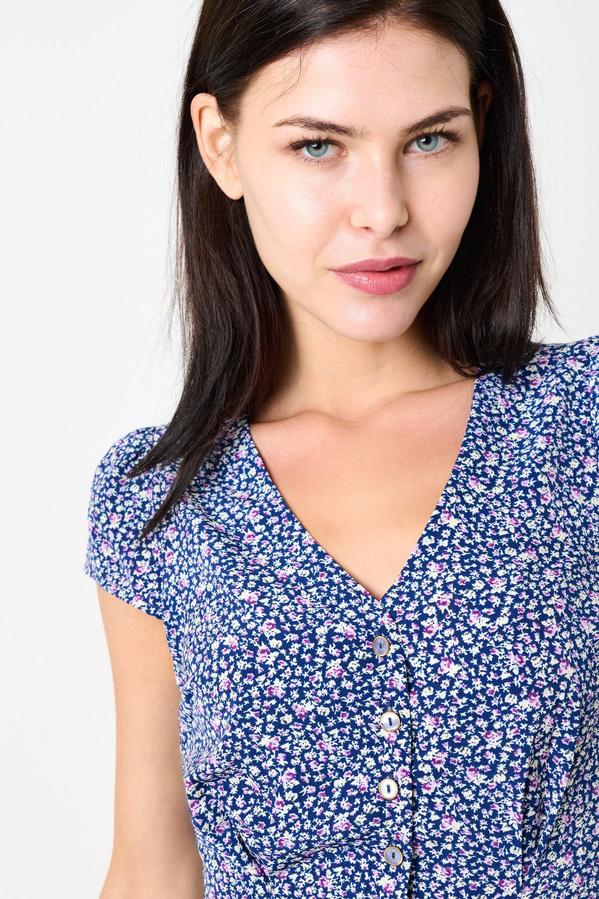 Cathleen Mini Tea Dress Ditsy Floral - Bascora