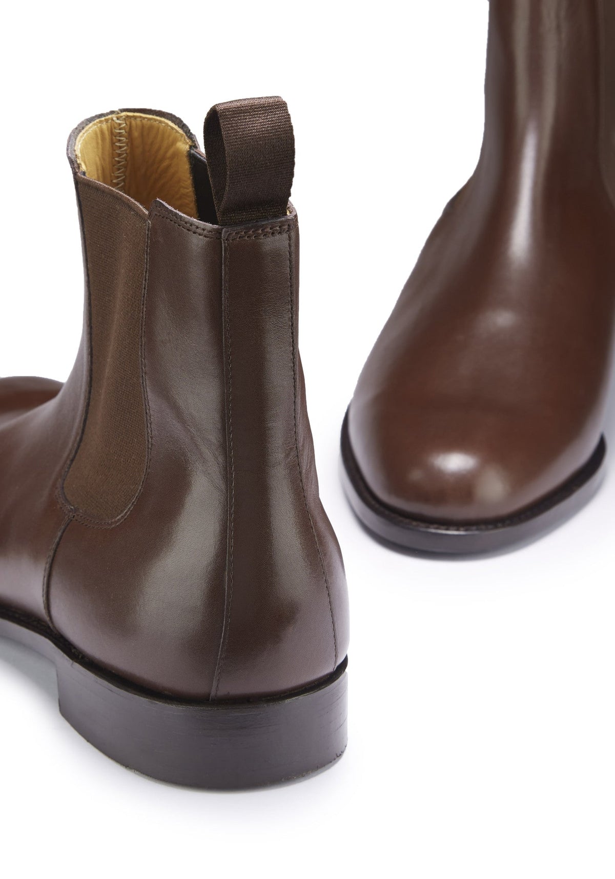 Hugs & Co. Brown English Leather Chelsea Boots with Goodyear Welted Sole for Men