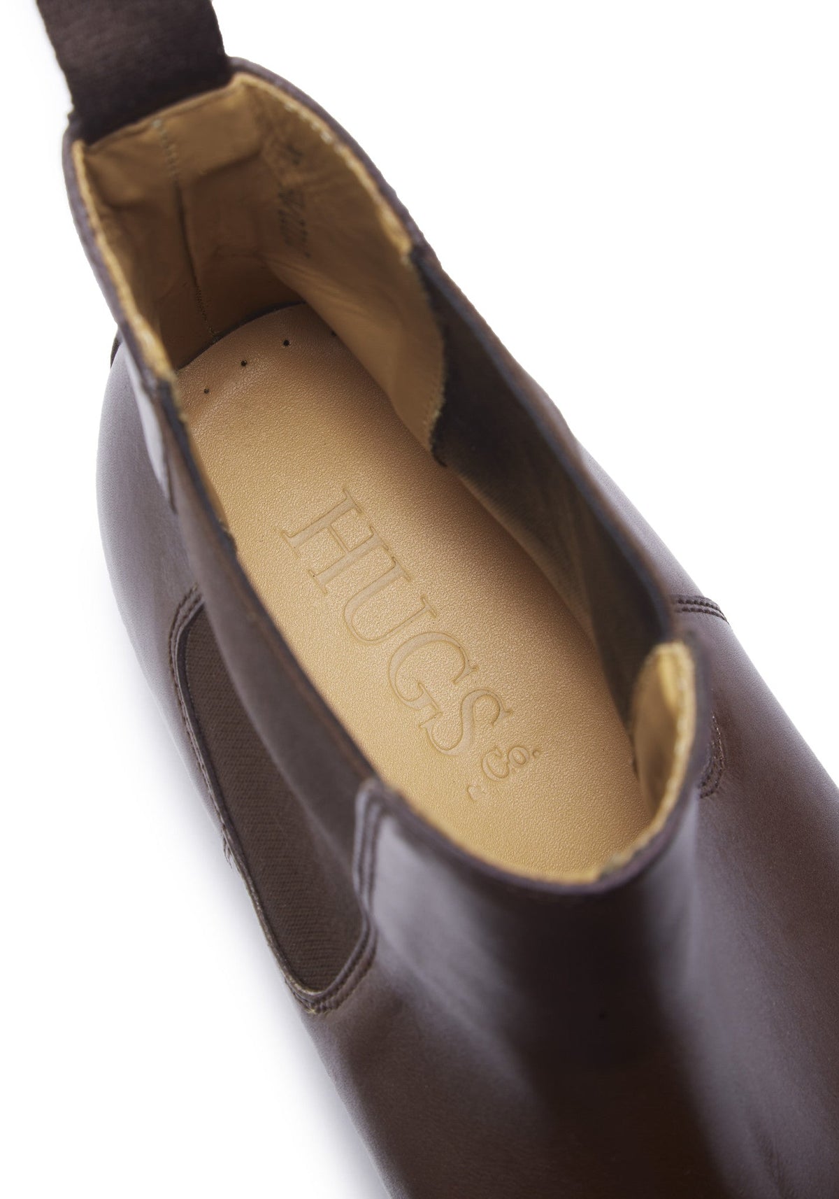 Hugs & Co. Brown English Leather Chelsea Boots with Goodyear Welted Sole for Men