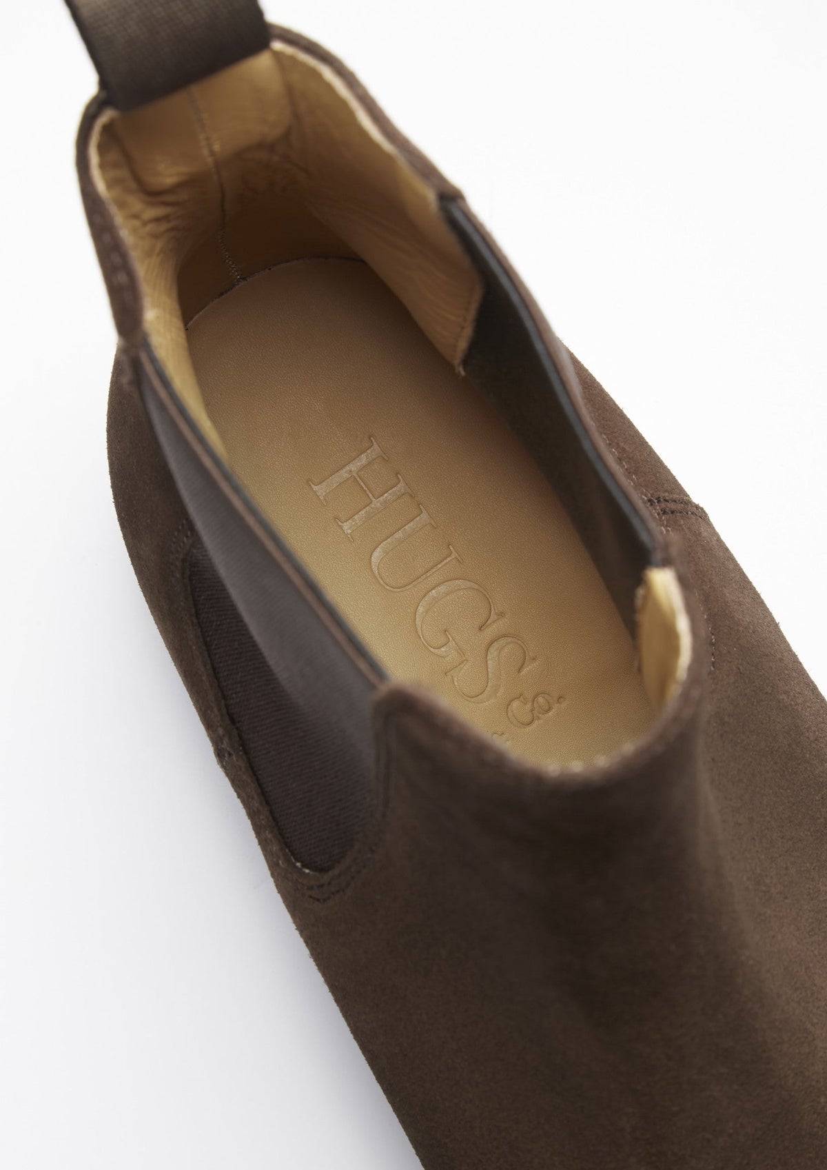 Hugs & Co. Brown Suede Chelsea Boots with Goodyear Welted Leather Sole for Men