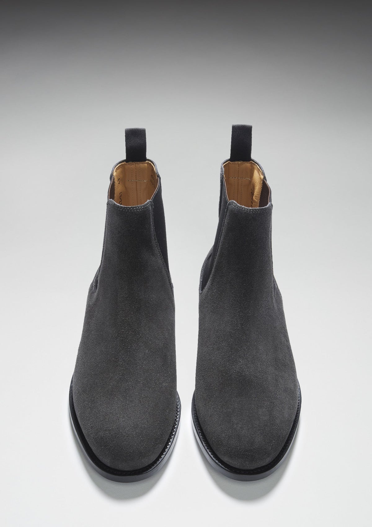 Hugs & Co. Slate Grey Suede Chelsea Boots with Goodyear Welted Leather Sole for Men