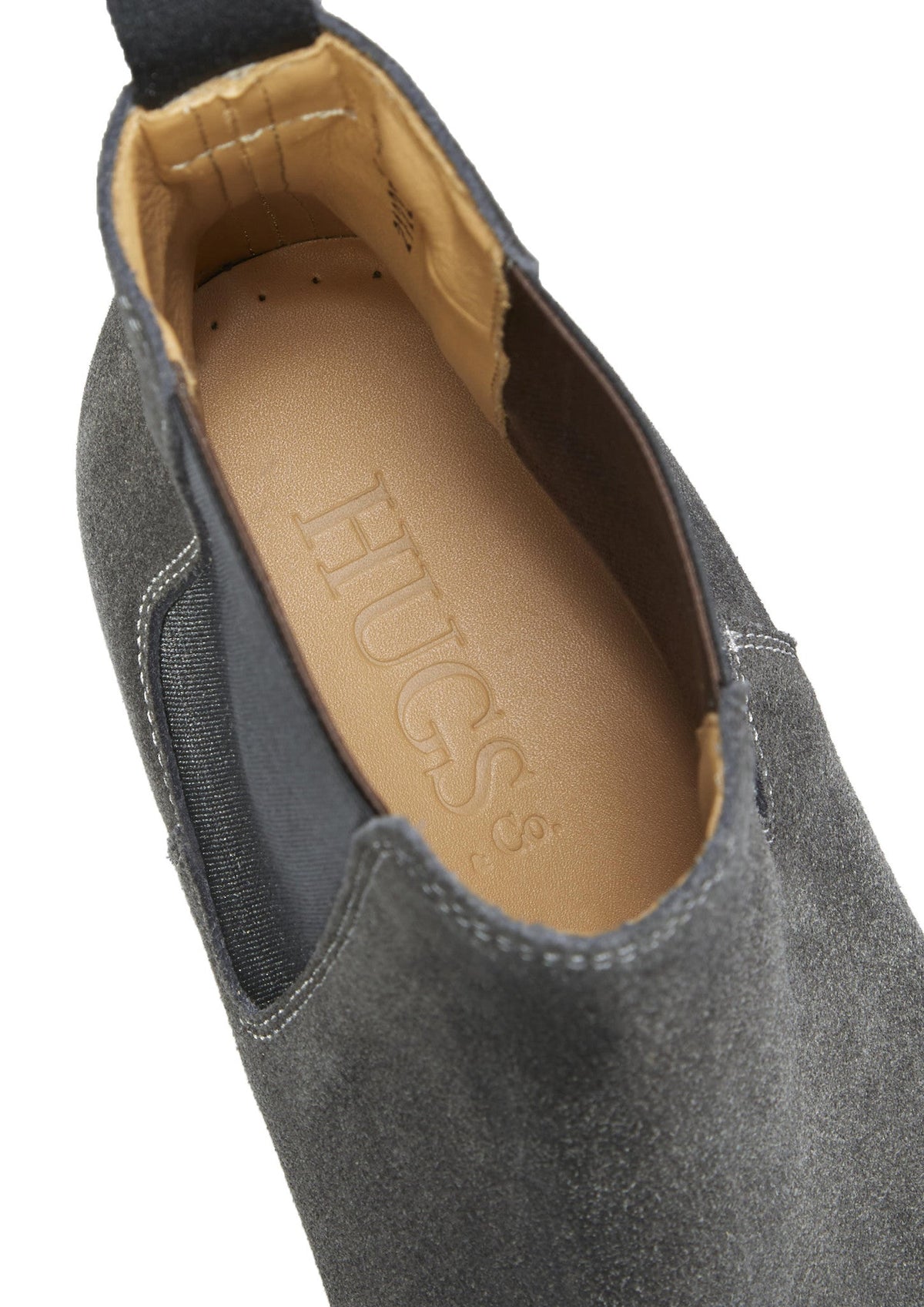 Hugs & Co. Slate Grey Suede Chelsea Boots with Goodyear Welted Leather Sole for Men