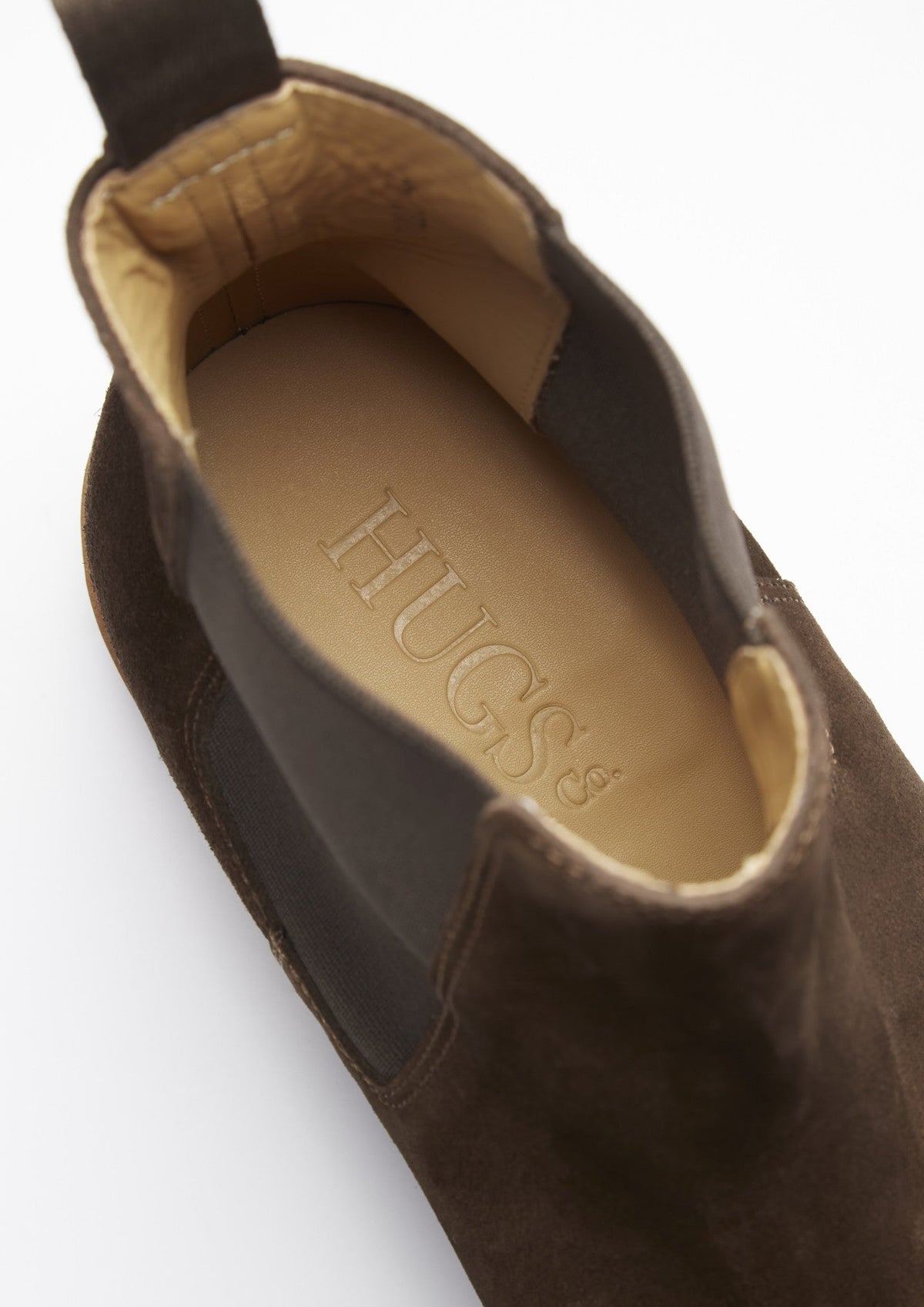 Hugs & Co. Brown Suede Chelsea Boots with Goodyear Welted Italian Crepe Rubber Sole