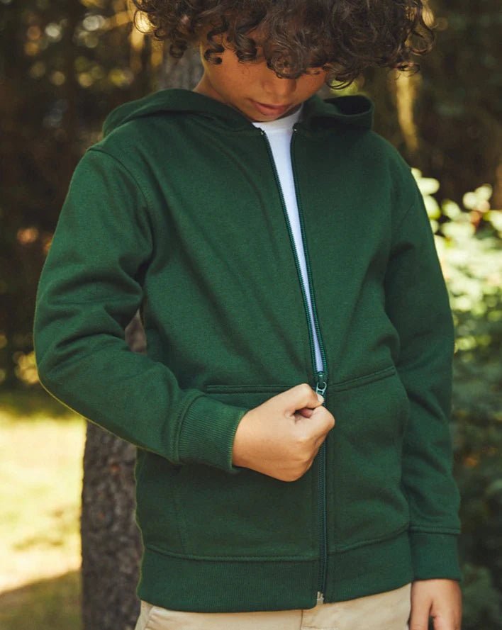 Fairtrade Organic Kids Zipped Hoodie | Bascora