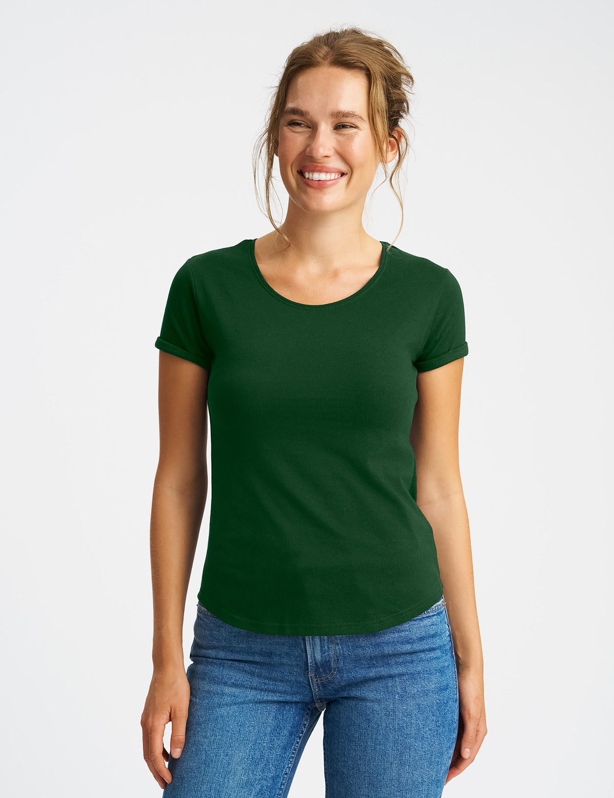 Fairtrade Organic Roll Up Sleeve T-shirt – Women's - Bascora
