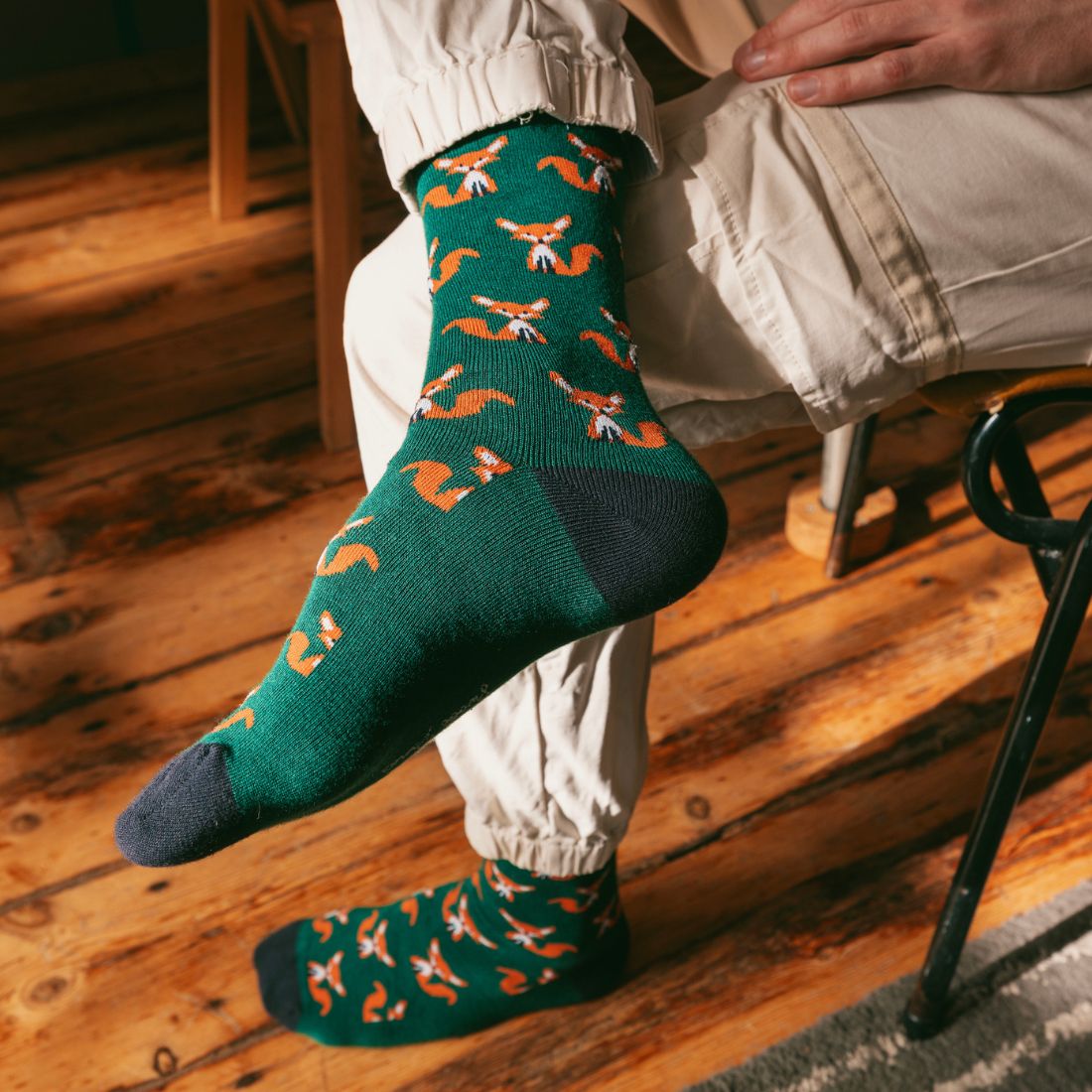 Fox Matching Bamboo Socks – Adult & Child - Bascora