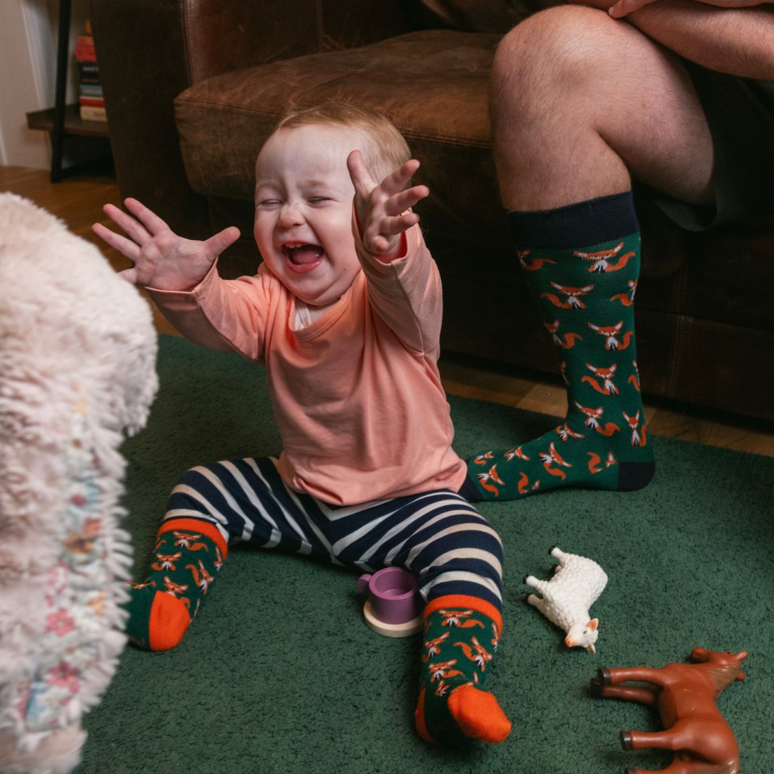 Fox Matching Bamboo Socks – Adult & Child - Bascora