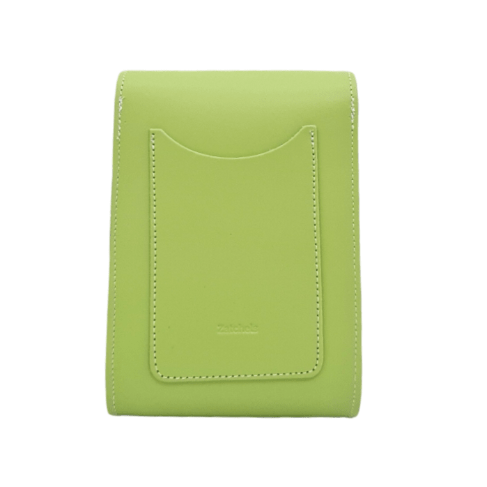 Handmade Leather Festival Phone Bag - Grass Green - Bascora